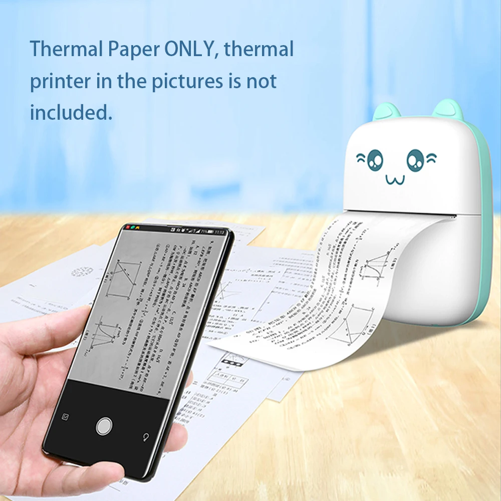 【Sale】10 Rolls Thermal Paper Roll 57*30mm Wrong Questions Notes Printing Papers for Portable Mini Photo Thermal Printer