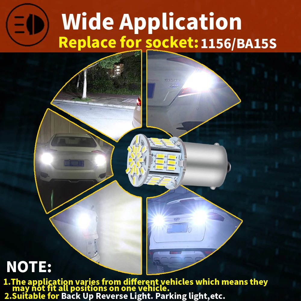 2pcs LED  Blub  P21W BA15S Canbus VW Passat B5 B5.5 B6  mk3 mk4 mk5 mk6 3 4 5 6  6n 6r 9n Touran