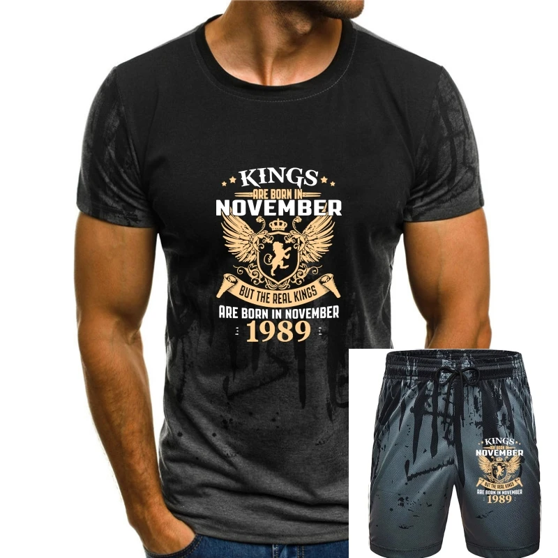 

Men's Kings Legends Are Born In November 1989 tshirt t shirt printed tee shirt S-XXXL Standard Fit Comical Spring Novelty shirt