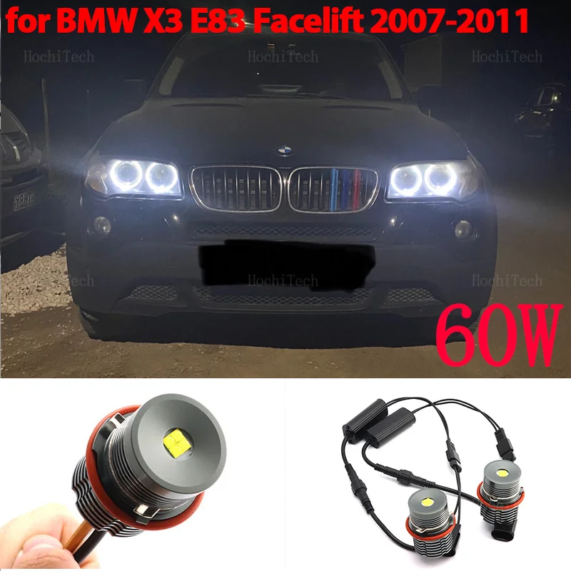 

Кольцевая лампа Angel Eyes с галогенным светом, 6000 К, белая для BMW E83 X3 facelift 2007 2008 2009 2010 2011, Стайлинг автомобиля