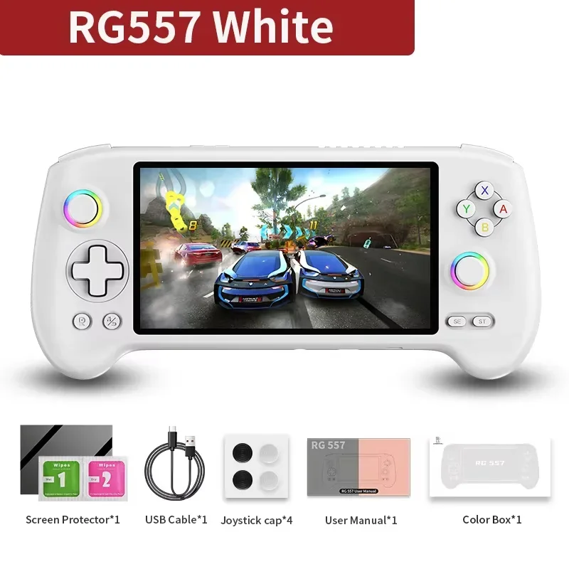 RG557 Elde Taşınabilir Oyun Konsolu 5.48 '' AMOLED Android 14 5500 mAH Bluetooth 5.3 Taşınabilir Video Oyunu Oynatıcı Boyut 8300 v