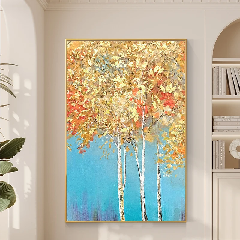 

GATYZTORY Diy Painting By Numbers Golden Tree Scenery Large size Pictures By Number Paint On Canvas Home Decoration 60x120cm