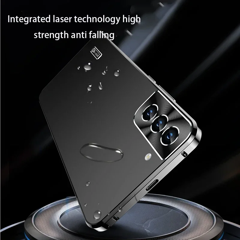 For Samsung Galaxy S23 S21 S22 S24 ultra Case Metal Magnetic Shell Built in Lens protection aluminium alloy Shockproof cover