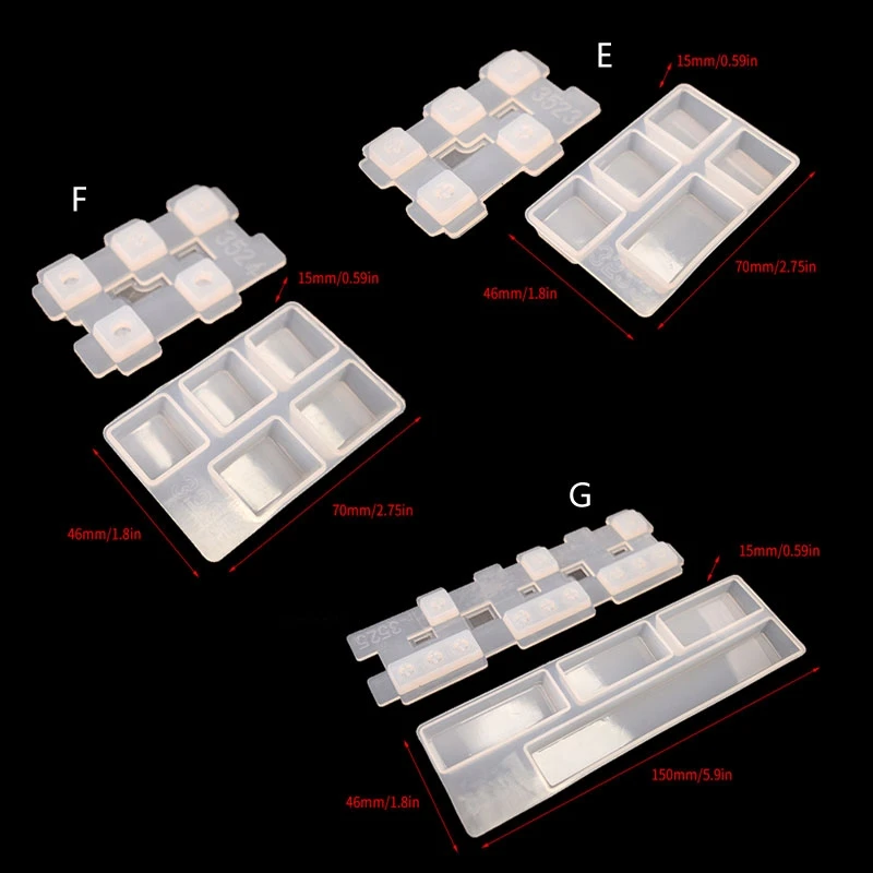 DIY Set Manual Mechanical Gaming Keyboard Key Caps Resin Clavier Silicone Molds Keycaps Mold For Art Epoxy Handmade Crafts