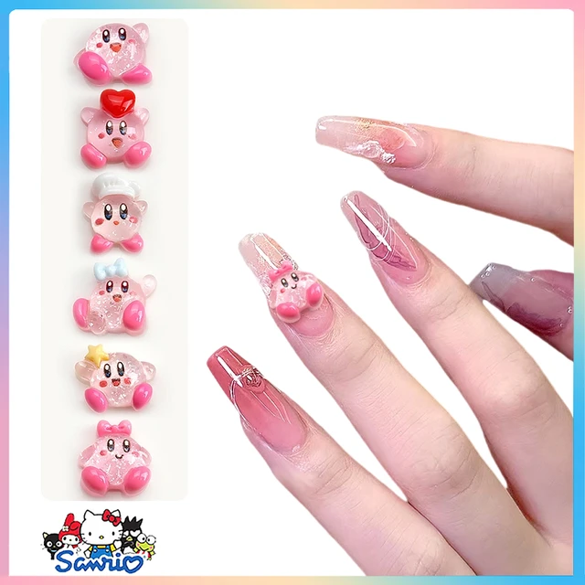 Sanrio Theme Nail Jewelry Charms Kit Kawaii Star Kirby/Hello Kitty Nail  Rhinestone Gems for Manicure DIY Crafts - AliExpress