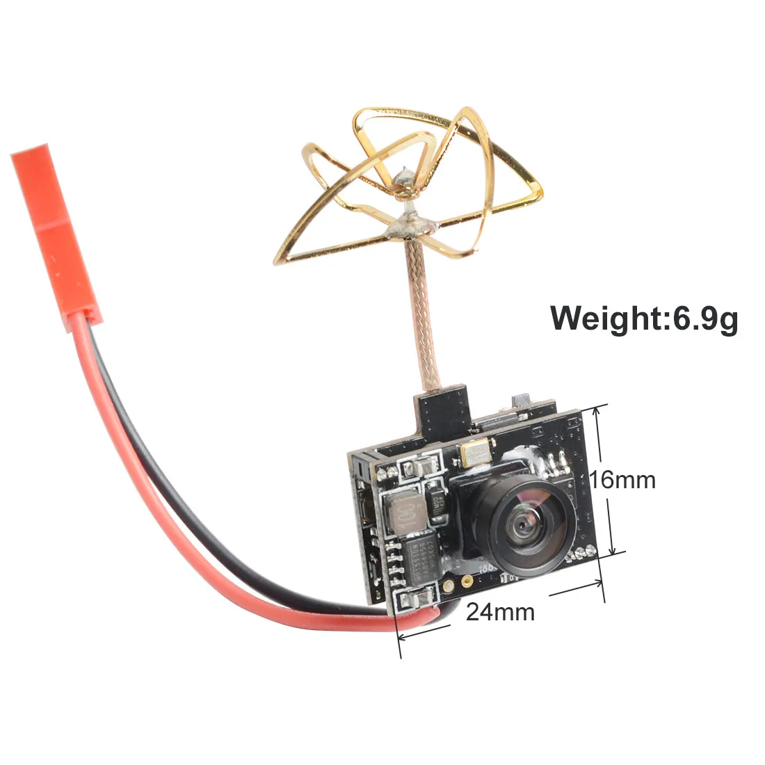Caméra AIO FPV 5.8G 40CH 400mW avec OSD SmartAudio - AKK Piggyback