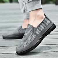 Mesh Men's Casual Shoes Breathable Mesh Loafers Soft Bottom Middle and Old Mesh Men Sneakers Shoesbnm6 2