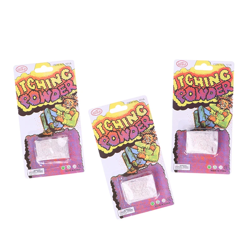 Creative Itching Powder Packages Prank Joke Trick Gag Party Funny Joke Trick Magic Novelty Prop Novelty Gag Jokes Kids Adult Toy tricky funny safety trick joke shocker toy electric shock shocking pull head chewing gum gag novelty item toy for children