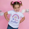 I'm Going To Be A Big Sister T-shirt Baby Announcement Big Sister Sibling Clothes Tops Toddler Rainbow Shirt Girl Kids Clothing 1