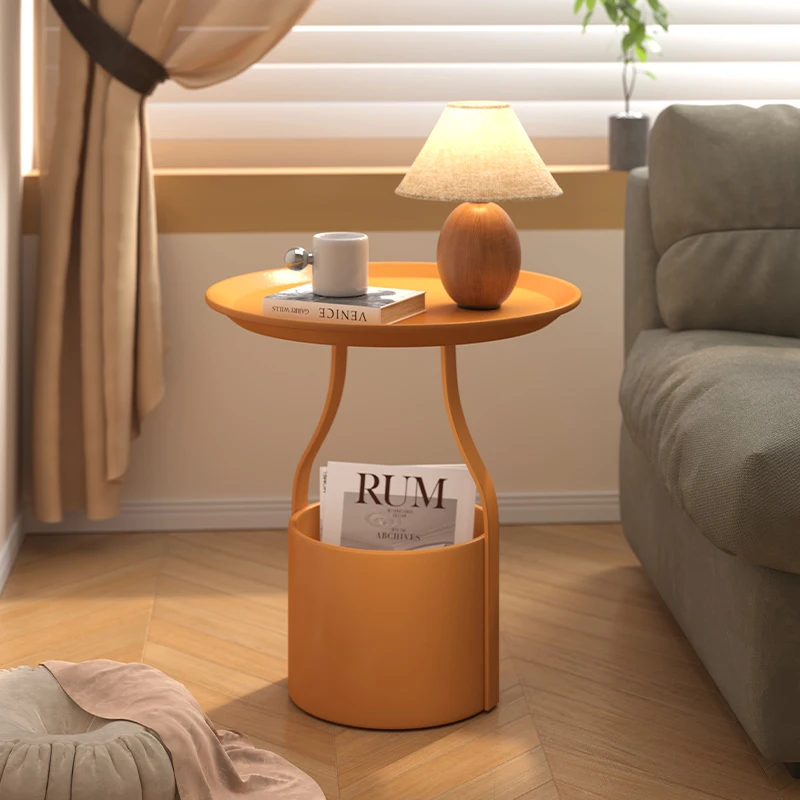 

Modern Living Room Table Design Portable Round Mobile Small Minimalist Coffee Table Auxiliary Mesas Redondas Furniture MQ50CJ