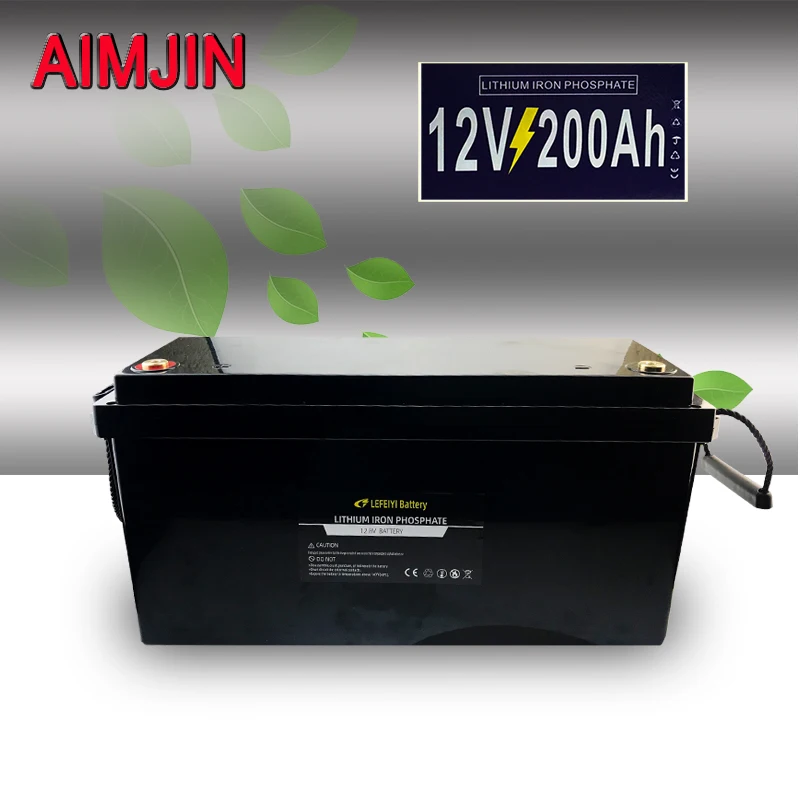 

Аккумулятор LiFePO4 12 В, 100 Ач, 200 ач, Встроенный BMS литий-железо-фосфатный элемент для гольф-мобиля, уличный походный Солнечный аккумулятор