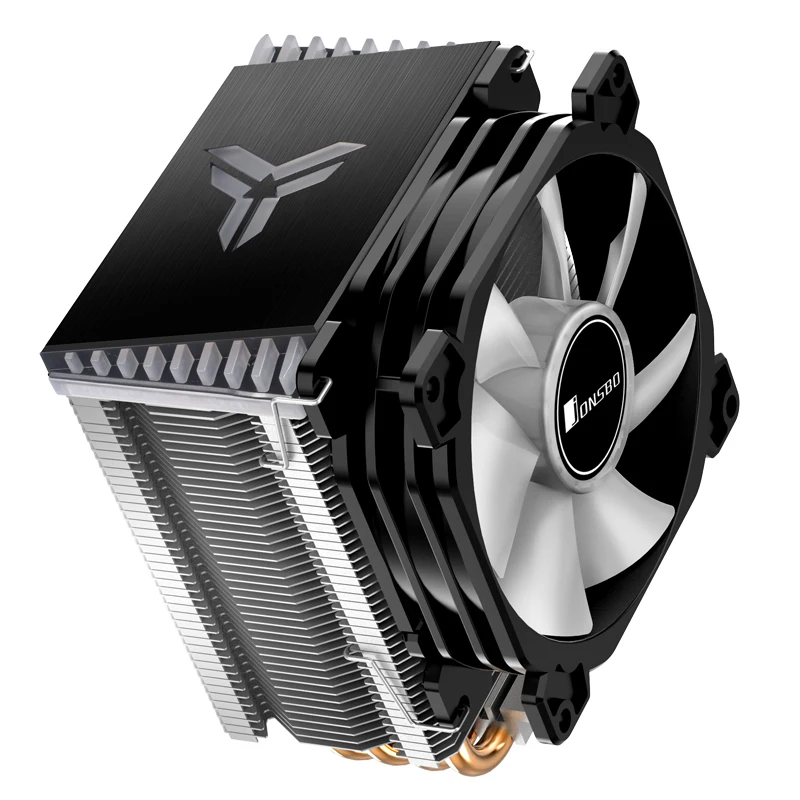 JONSBO 12V Cooling Fan 4 Heat Pipes CPU Radiator PWM 4 Pin CPU Tower Cooler Temperature Control Hydraulic Bearing for AMD/Intel