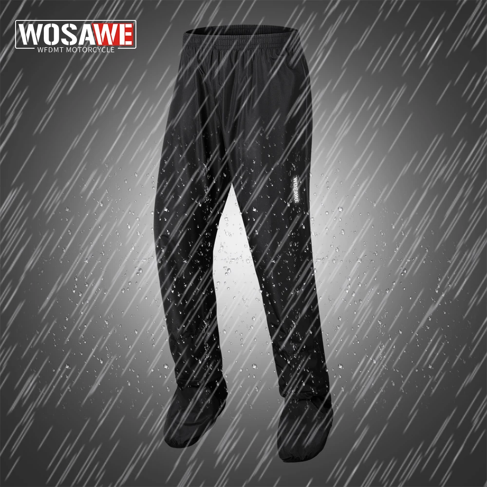 Men Rain Pants Shoe Covers Moto Waterproof Pants for Motorcycle Camping Hiking Fishing Golf disposable rain pants