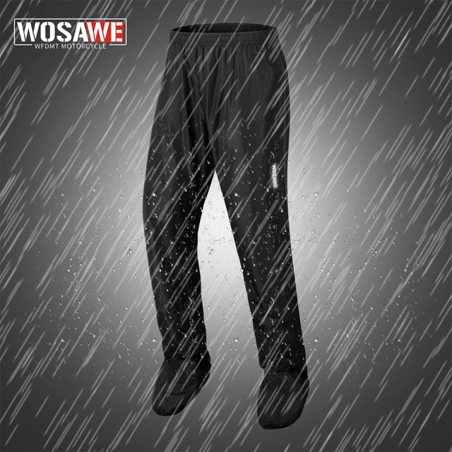  Pantalones de lluvia para mujer, impermeables, reflectantes,  pantalones de lluvia resistentes al viento, equipo para golf, motocicleta,  senderismo al aire libre, Negro - : Ropa, Zapatos y Joyería