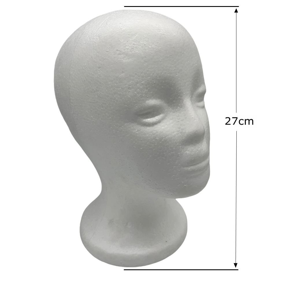 Testa di manichino femminile Cappello in schiuma di polistirolo Occhiali Display Cappello Parrucca Espositore Rack Modello di testa di manichino manichino