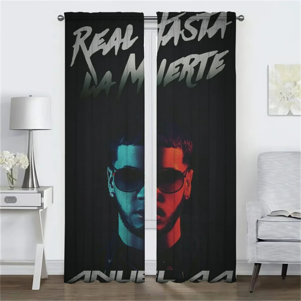 Kitchen Curtains for Camera Anuel Aa Blackout Curtain for Room 2 Panel Home Interior Curtains Shades Halloween Decoration Living 2