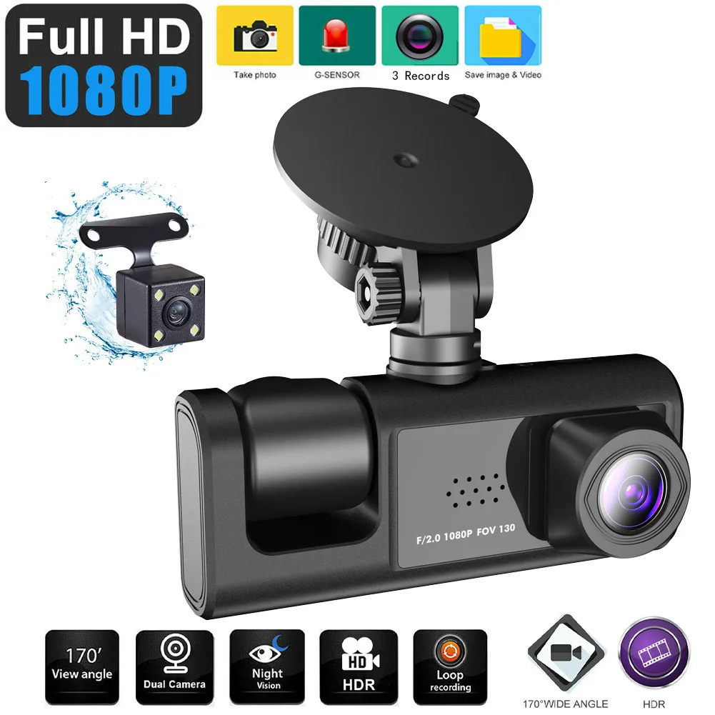 

Ultimate HD 1080p Car Front and Rear Wifi Driving Recorder - Capture Every Moment on the Road