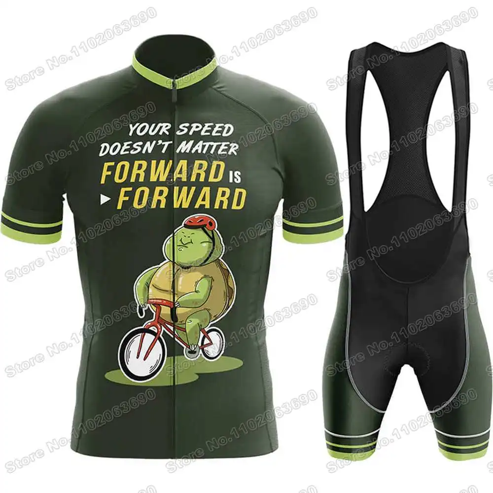 2025 Funny Turtle Cycling Jersey Set Tortoise Cycling Clothing Summer Road Bike Shirts Suit Bicycle Bib Shorts MTB Uniform 5