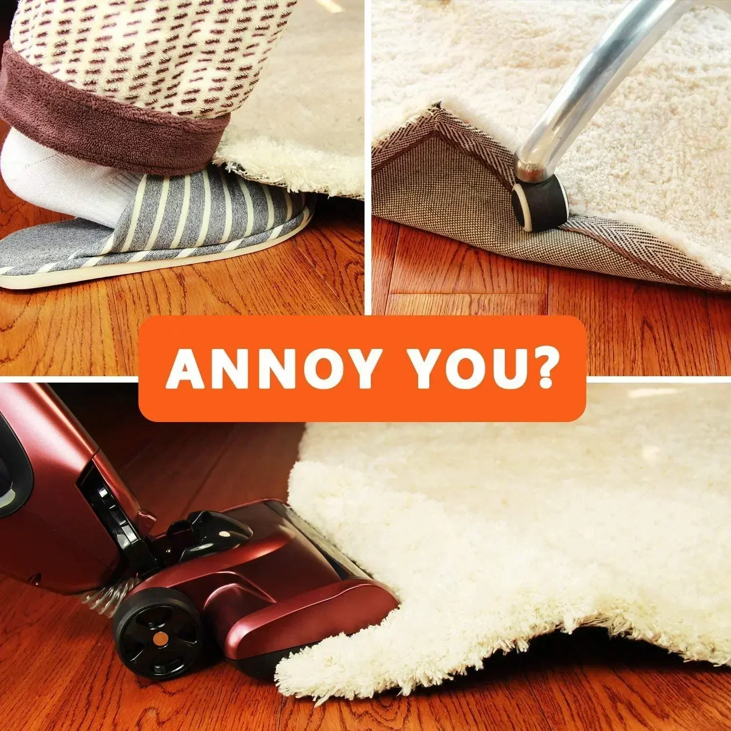 8 Pcs Home Floor Rug Carpet Mat Self-adhesive Anti Slip Reusable Fixed sticker carpet carpet mat adhesive tape corner mat