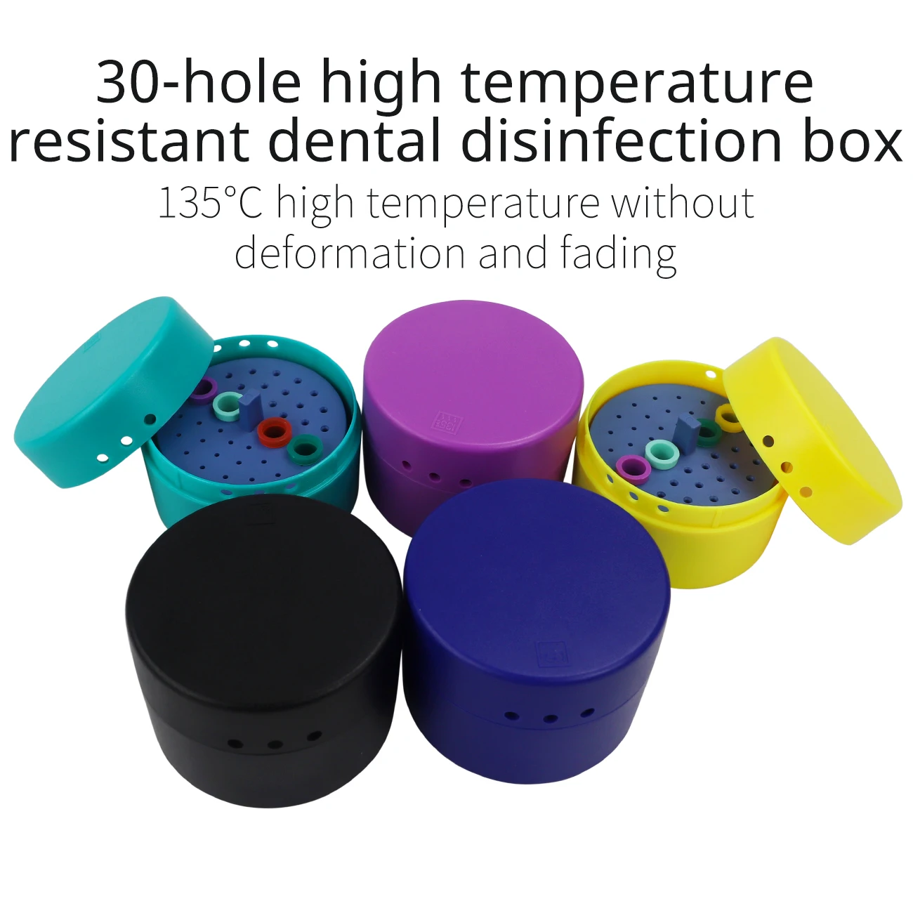 30 Hole Dental Clinic High Temperature Silicone Sterilization Box Burs