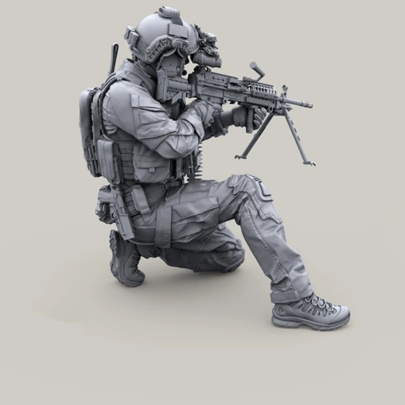 1/35 Resin Figure US Special Forces/MARSOC Modern Soldier in Action with GPNVG-18 Panoramic Night Vision Goggles Self-Assembly C 5