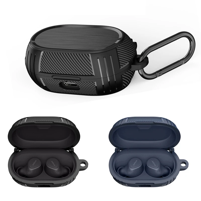 Per Jabra Elite 7 Pro 7 Active Case Cover Full-Body Tpu Soft Silicone Shell Per Jabra Elite 75T Cover Protettiva Con Portachiavi