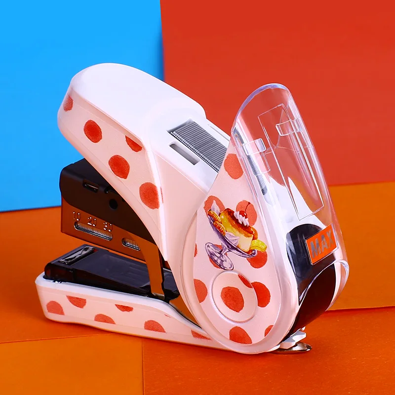 Japan Max Mini Labor Saving Stapler Limited Edition Flat Needle Bookbinding accesorios papeleria escritorio de oficina