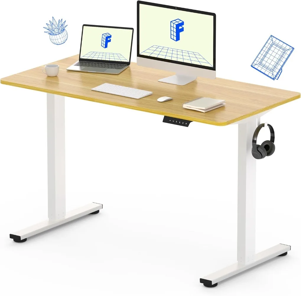 

FLEXISPOT Standing Desk 48 x 24 Inches Height Adjustable Desk Whole-Piece Desktop Electric Stand up Desk Home Office Table