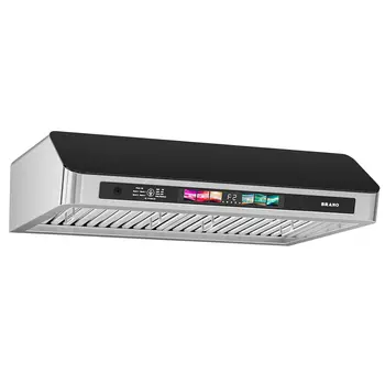 Under Cabinet Range Hood 36 Inch with Voice/Gesture/Touch Control, 900 CFM Stainless Steel & Upgraded Black, Customized 1