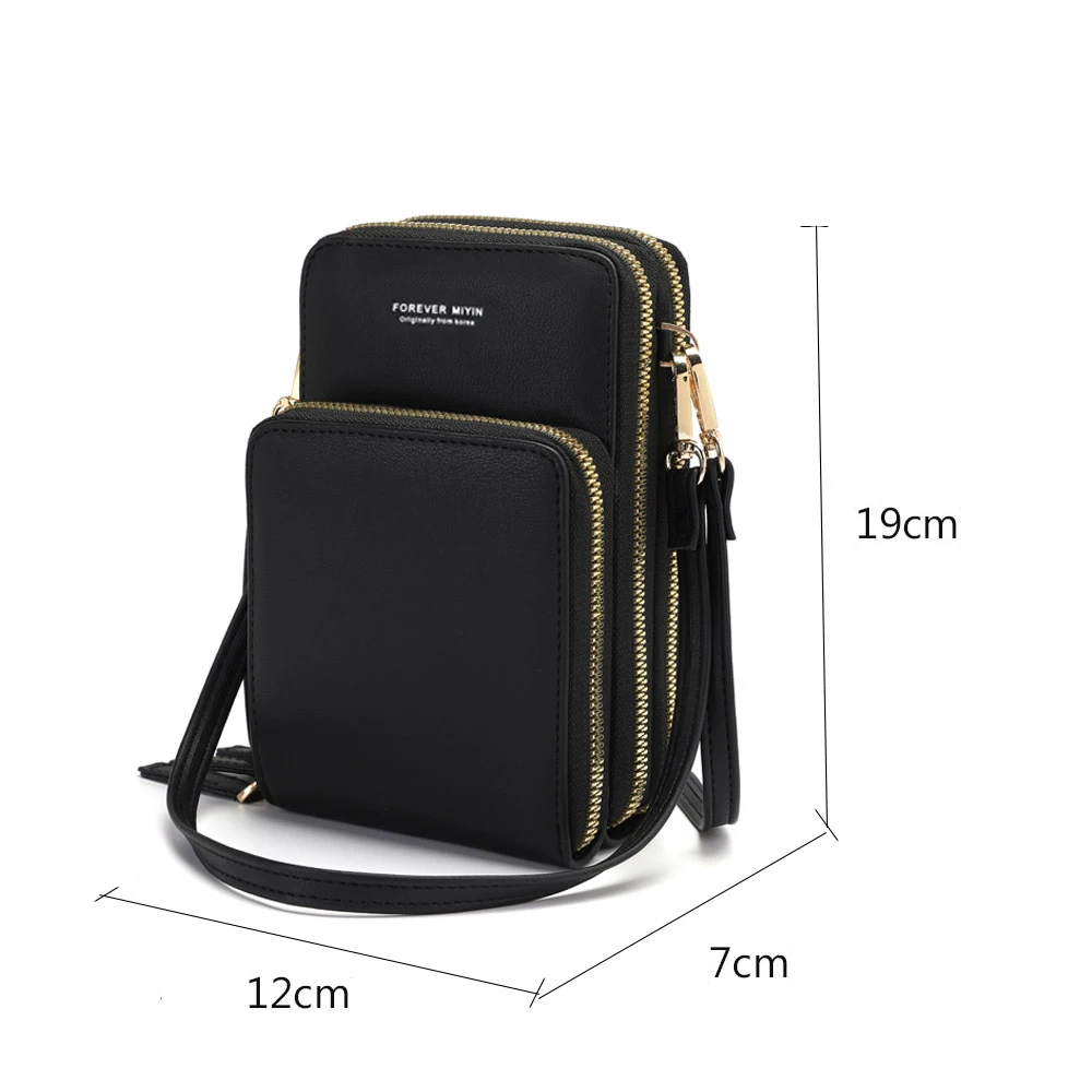 New Women PU Leather Shoulder bags Female Large Capacity Crossbody Bags Girls Multi-functional Handbag Phone Purse