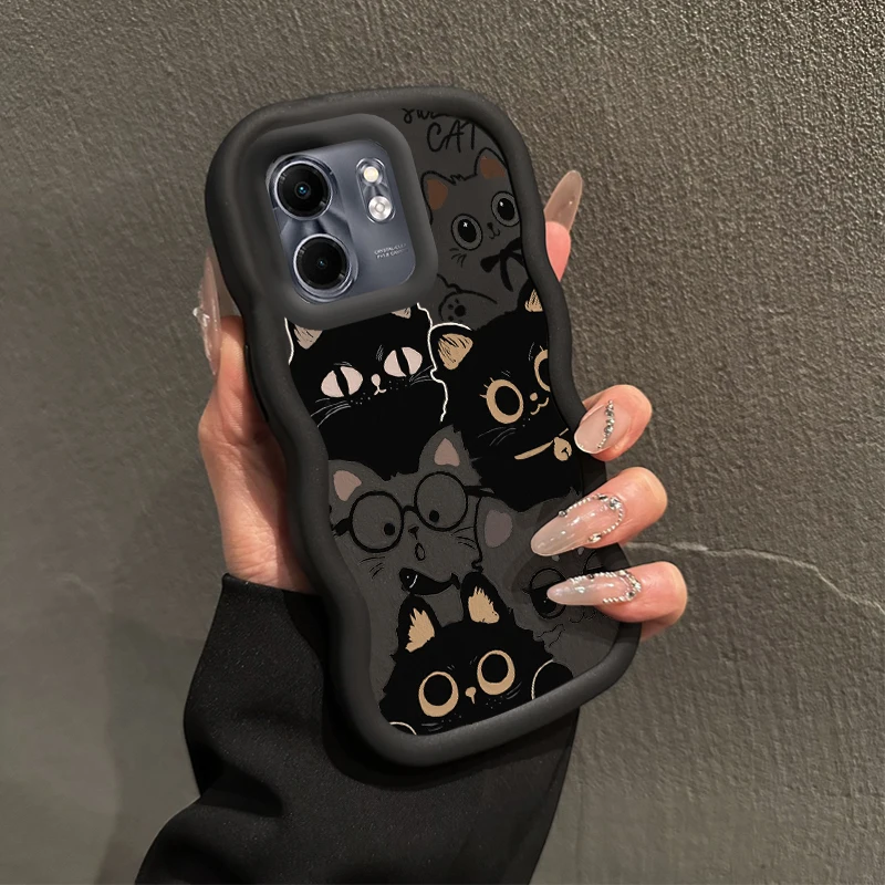Smart 9 Six Cats Wavy Silicone Phone Case Cover