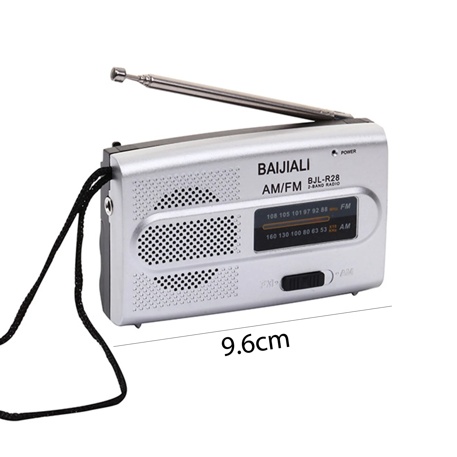 Mini Radios Memory Function Handheld Short/Long Wave Radio Devices Manual Channel Search Built-In Speaker for Outdoor