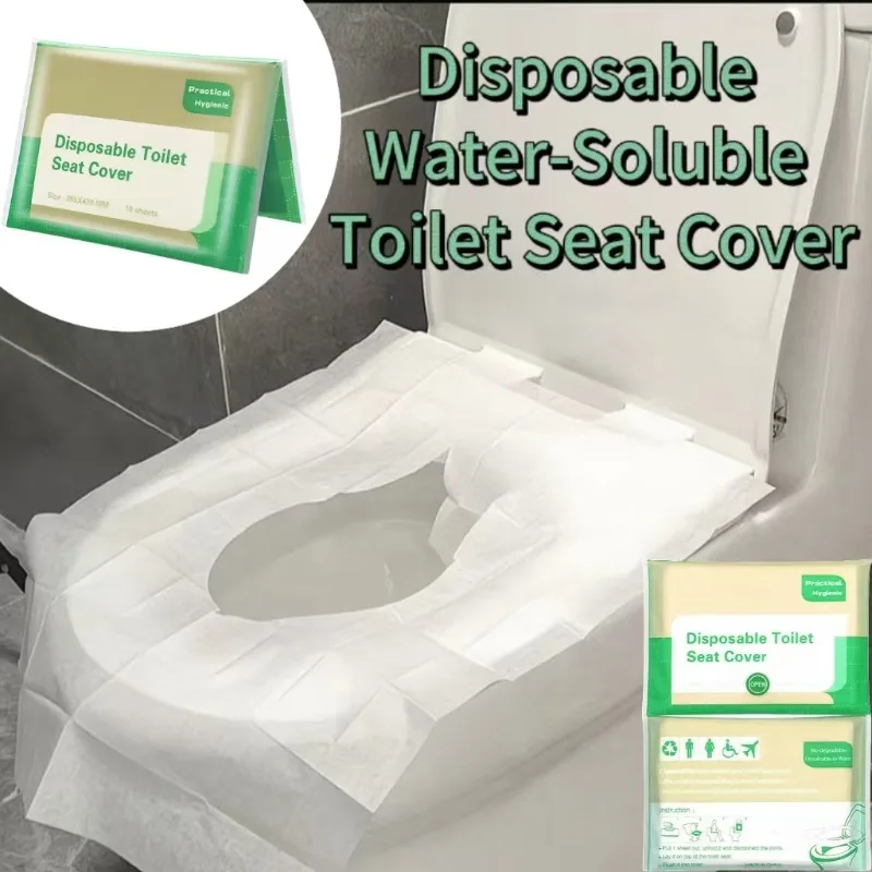 10-100pcs Disposable Toilet Seat Cover Portable Travel Camping Hotel Soluble Waterproof Flushable Degradable Paper Mat Pads