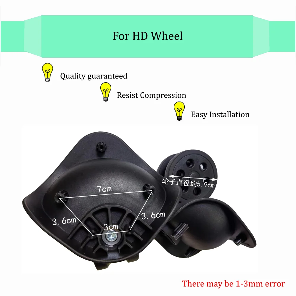 Suitable For HD F24D Universal Wheel Trolley Case Wheel Replacement Luggage Pulley Sliding Casters Slient Wear-resistant Repair