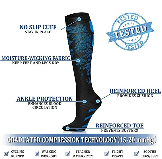 Anti-fatigue Compression Health Socks Varicose Socks Football Compression For Long Seating And Standing Men's