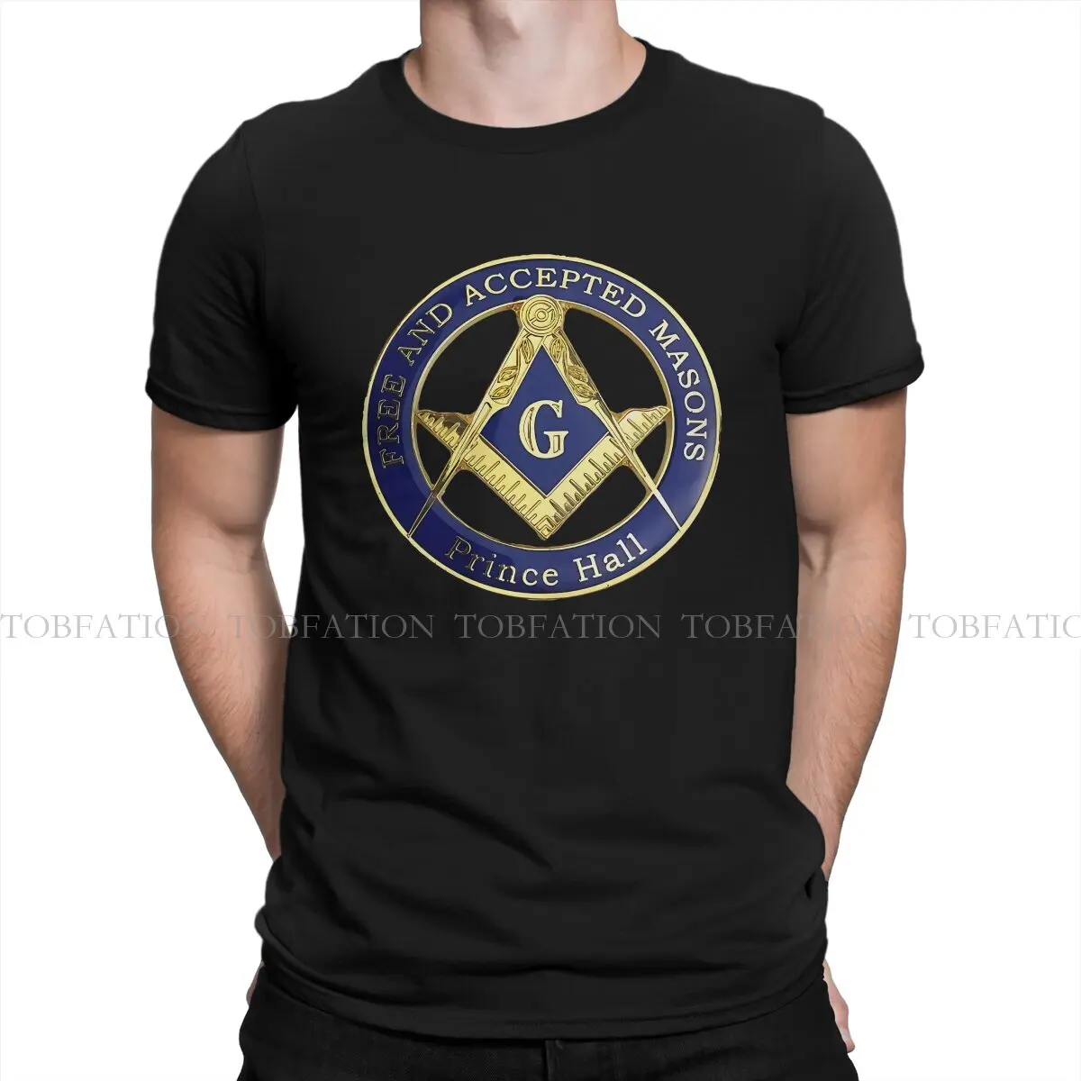 Massone Gratuito E Accettato Masons Symbol Prince Hall Tshirt Graphic Men Top Homme Summer Streetwear Maglietta 100% Cotone