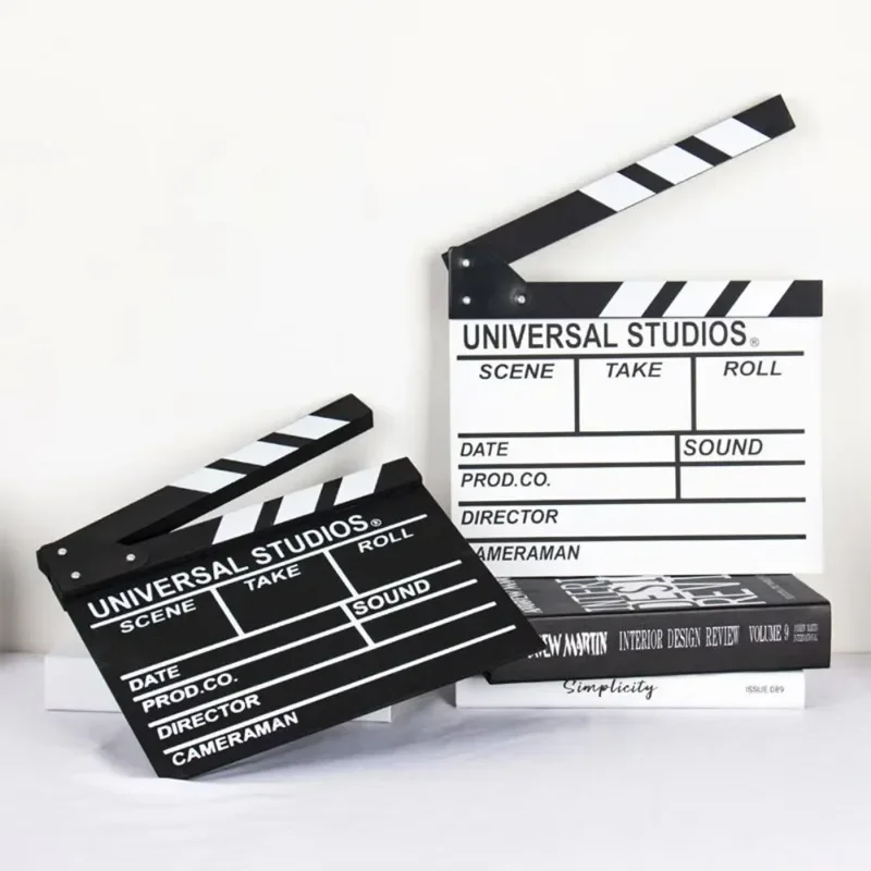 1PC Wooden director video scene clapboard vlog recording recording clapboard TV movie photography props