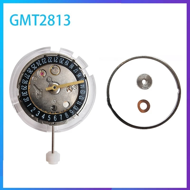 

Часы GMT2813 с 6-значным одиночным календарем и четырьмя иглами, высокоточный автоматический механизм, замена