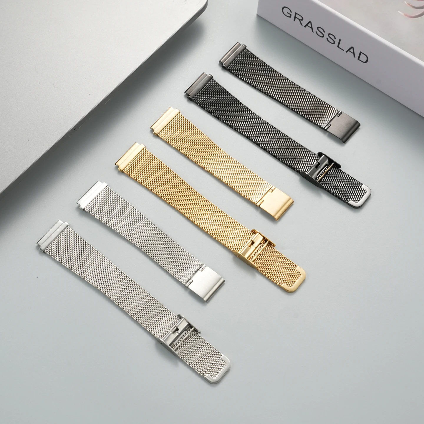 Stainless Steel Watchband for Small Square Metal Watches
