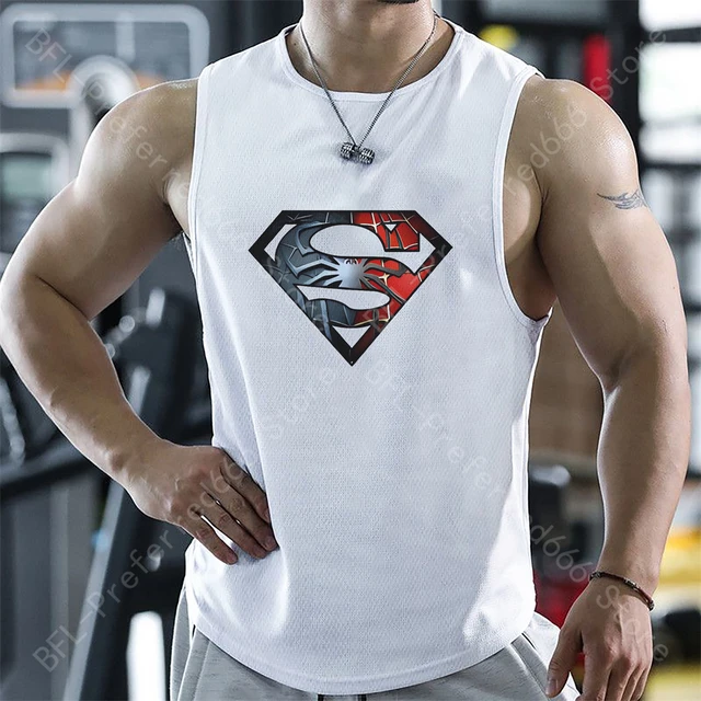 Men Gym Fitness Tops Breathable Sports Tank Sleeveless T-shirt