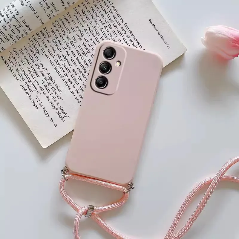 Elegant Crossbody Necklace Strap Lanyard Silicone Case