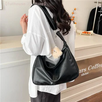 【MAX-22】Retro PU Leather Shoulder Bag Ladies Large Capacity Underarm Bag Fashion Versatile Commuter Tote Bag For Women Gifts 1