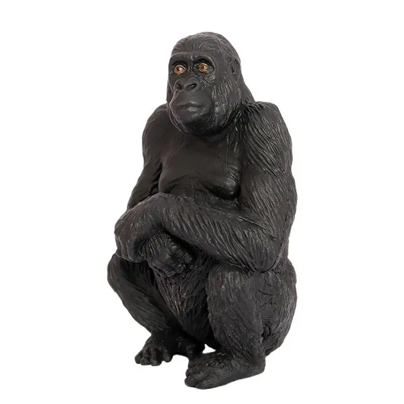 

Realistic Animal Figurine Miniature Statue Ornament Male Orangutan Desk Ornament Educational Play Toy Animal Sculpture Toy
