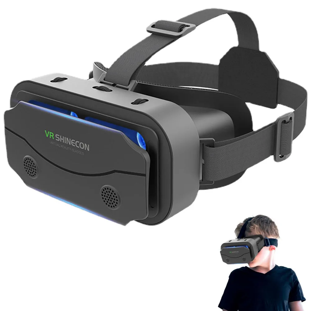 3d Virtual Reality Gaming Glasses Headset Dual Adjustable Focal Lengths Vr Glasses For 4.5-7.0 Inch Smartphones