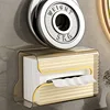 Leeseph Hanging Tissue Box Cover, Wall mount Rectangular Clear Acrylic Mask Case Holder Tissue Dispenser Box Cover for Home Use 5