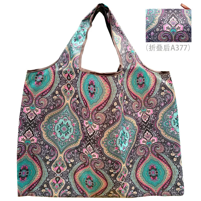 Foldable Eco-Friendly Oxford Cloth Shopping Bag - Large Portable Grocery Tote