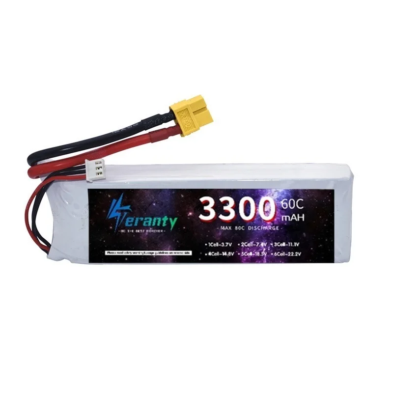 Batterie Lipo 11.1V 2200-3300mAh 45C-60C pour Drone RC