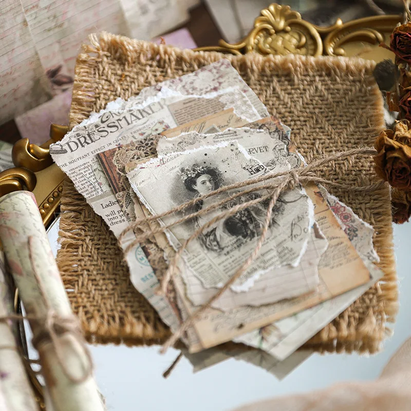 100 pcs Vintage multi-dimension material scrapbook paper Decorative Hand Account Diary Album Scrapbooking Background paper Craft Supplies craft paper scrapbooking material scrapbook materials scrapbooking paper