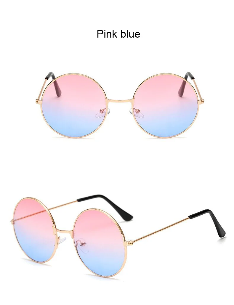 black cat eye sunglasses Woman Male Small Frame Metal Colorful Ocean Mirror Retro Classic Round Sunglasses Woman Vintage Circle Design Sun Glasses big sunglasses