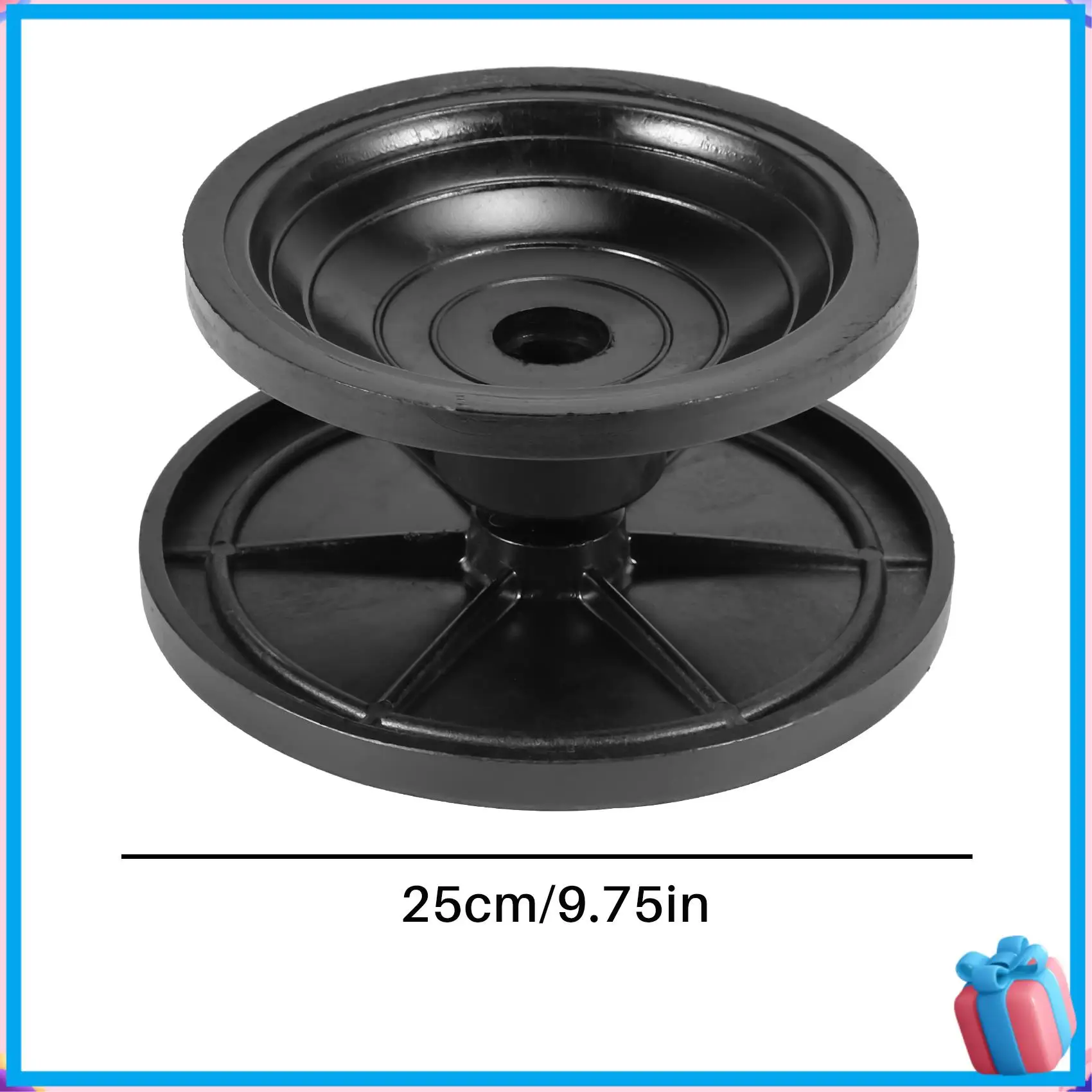 Plateau Tournant Poterie Barabesty - 25cm Diamètre Sculpture Argile Manuel Noir